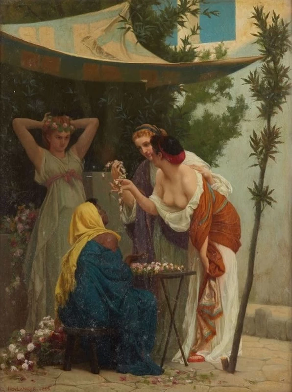 Il venditore di corone di fiori, Pompei, 1866